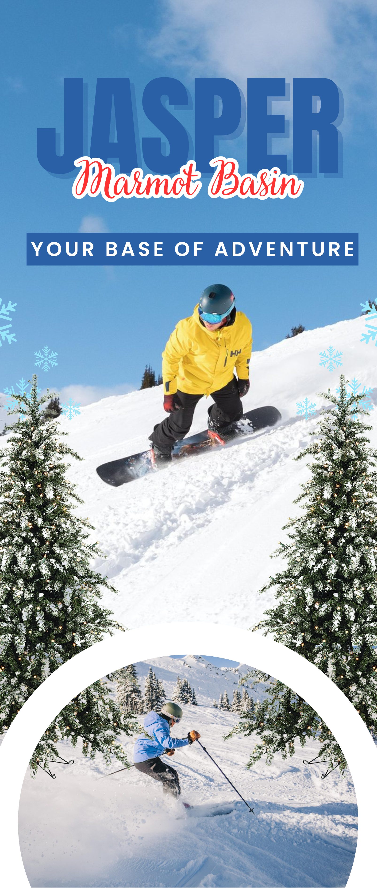 Wintersport in Jasper.